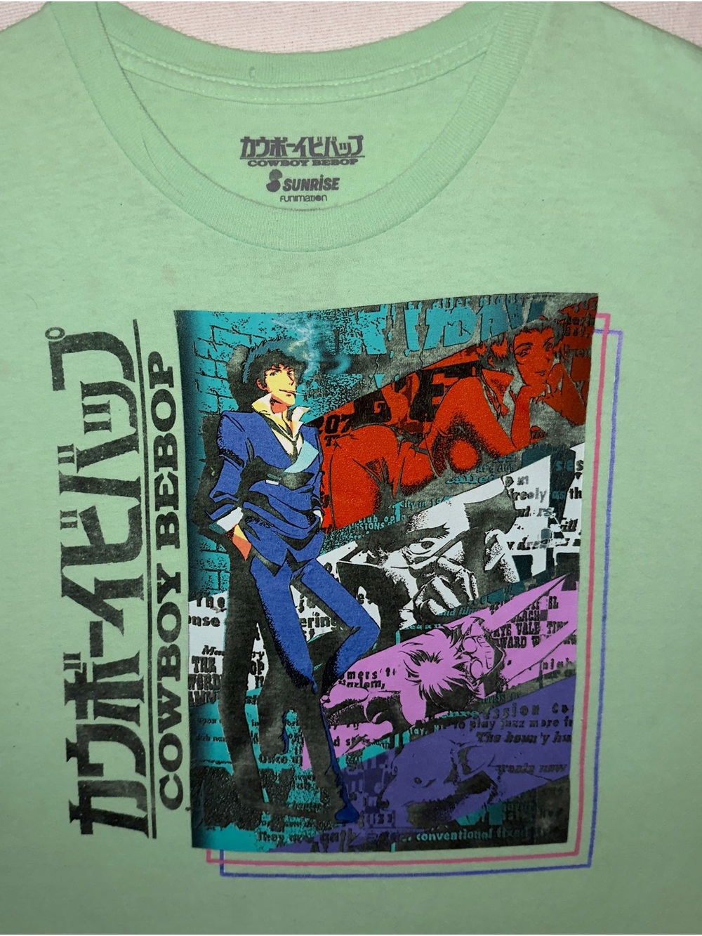 Cowboy Bebop Spike Graphic Tee - Mint Green